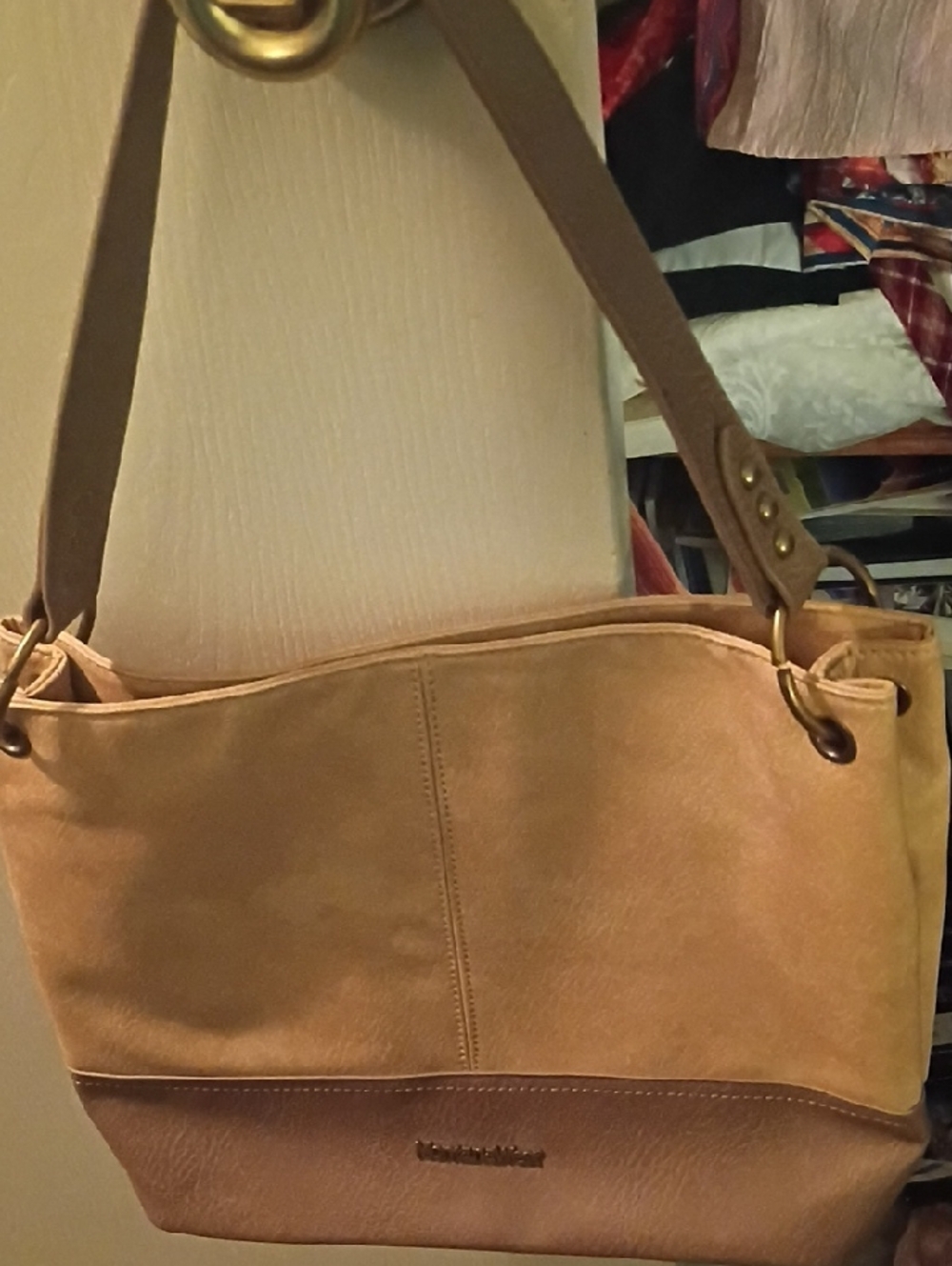 Montana West Tan and Brown Satchel